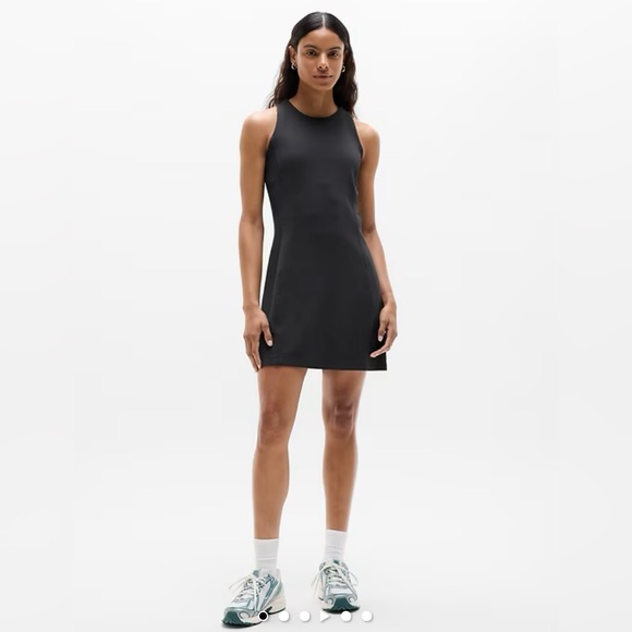 Athleta Dresses & Skirts - Athleta | Seasoft Rib Mini Tank Dress Black Size Medium Petite